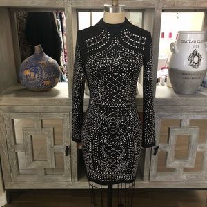 Black Neoprene Bodycon Dress